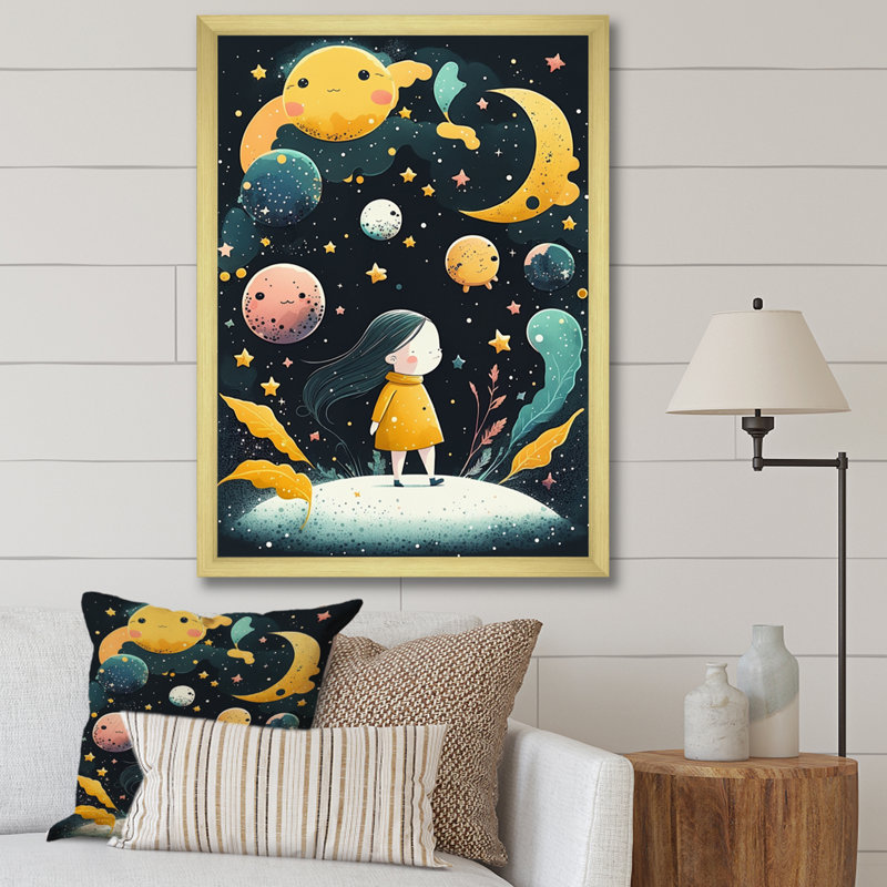 «Youthful Imagination in Bloom II», reproduction, H 20 po x l 12 po x P 1 po, Encadrement doré