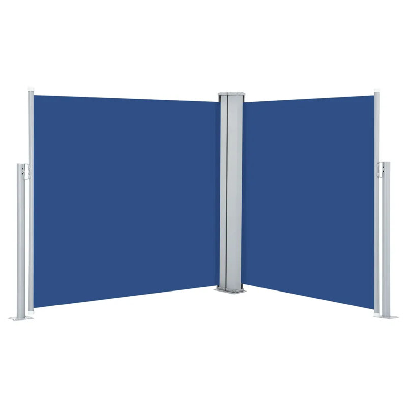Dakota Fields 1000cm W x 0.285cm D Fabric Cover Motorised Retractable Side Awning, 120cm W x 1000cm D, Blue