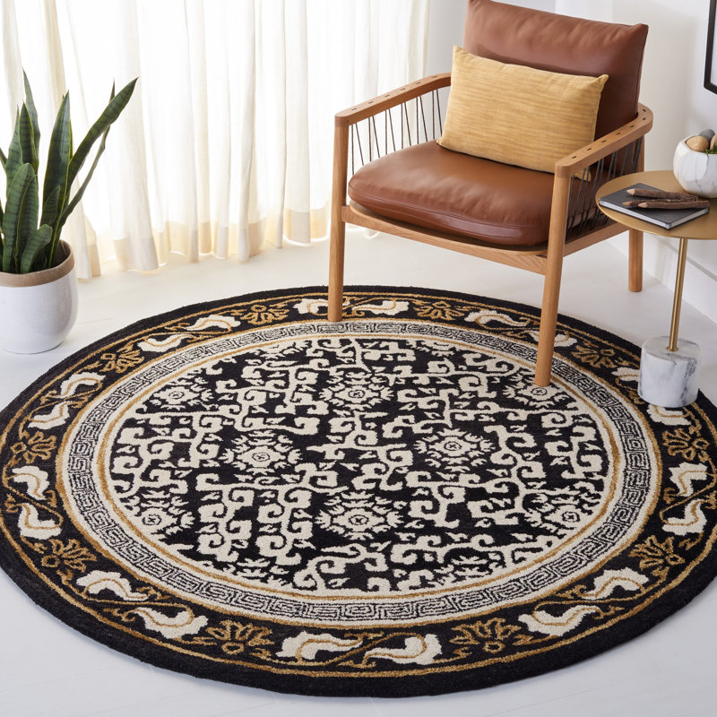 Dural Hand Tufted Wool Oriental Rug, Square 6'