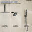 Système de robinet de douche thermostatique, pomme de douche à double effet de pluie haute pression au plafond avec valve brute-93876706