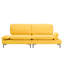 Version 89 pouces jaune, pour appartement et bureau, matériau doux, assemblage facile, teinture, revêtement en velours, 2 pièces, bois massif et panneau artificiel, poids de 53,73 lb, structure de siège rembourrée en éponge