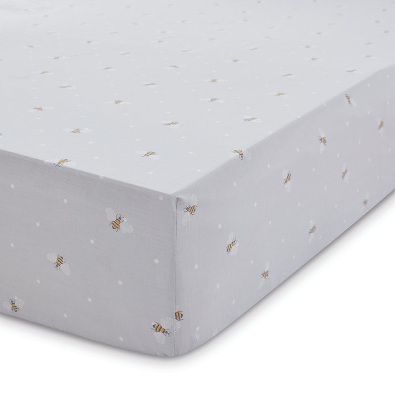 Bee Happy 132 Thread Count Fitted Sheet, Single (3')
