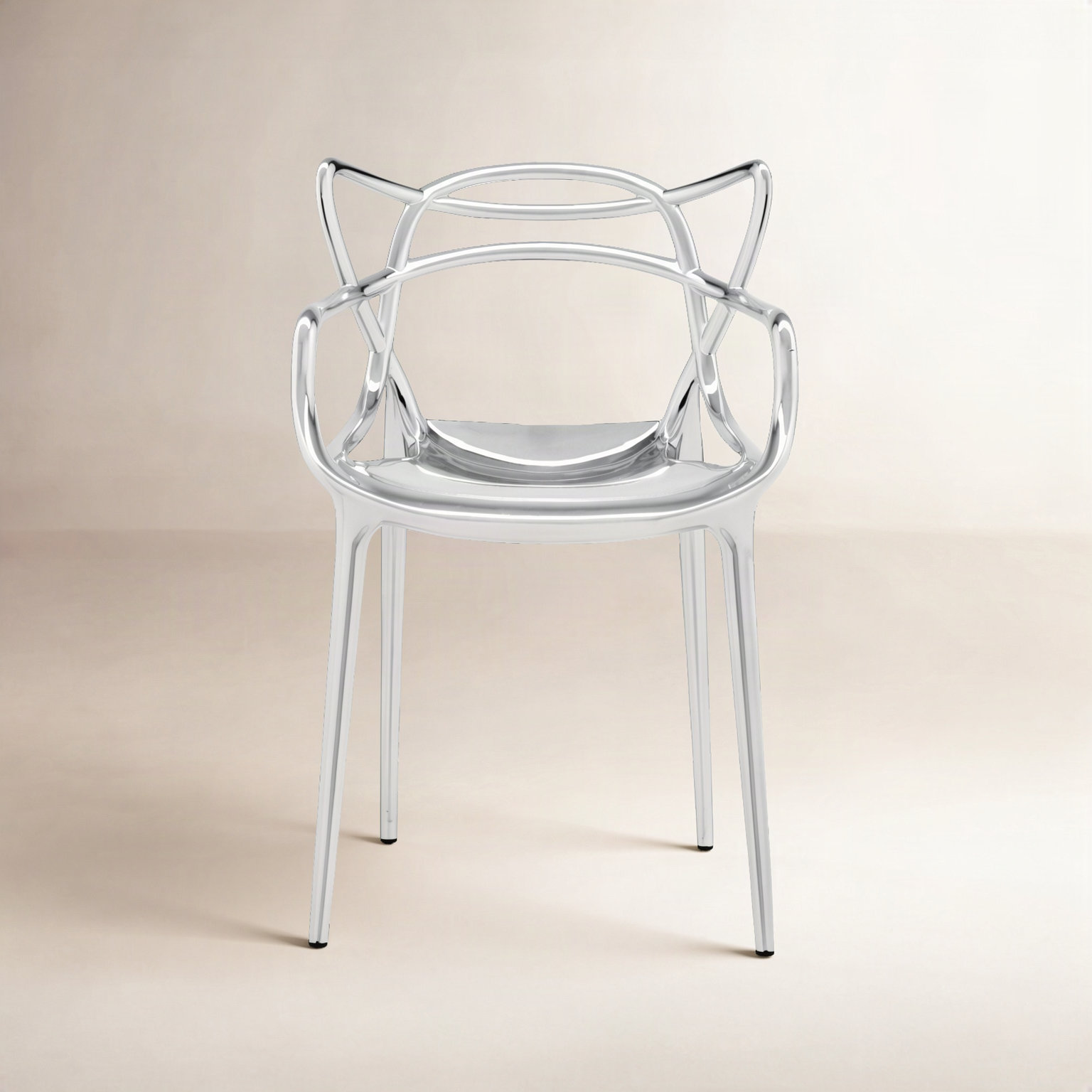 Masters Dining Armchair, Chrome