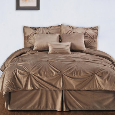 Ensemble d'édredon en peluche Pintuck