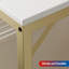 Console moderne étroite de 39,4 po avec station de charge intégrée et pieds en métal - table d'appoint mince pour le vestibule, le couloir ou le canapé derrière - capacité de 110 lb, facile à assembler, blanc