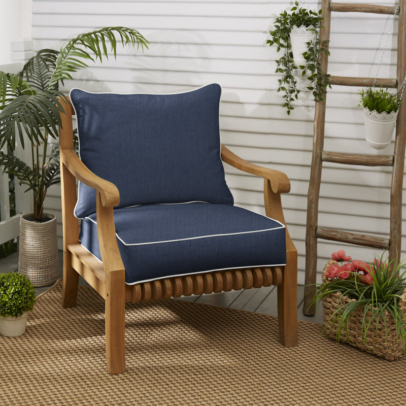 Outdoor Lounge Chair Seat / Back Cushion, Spectrum Indigo Sunbrella