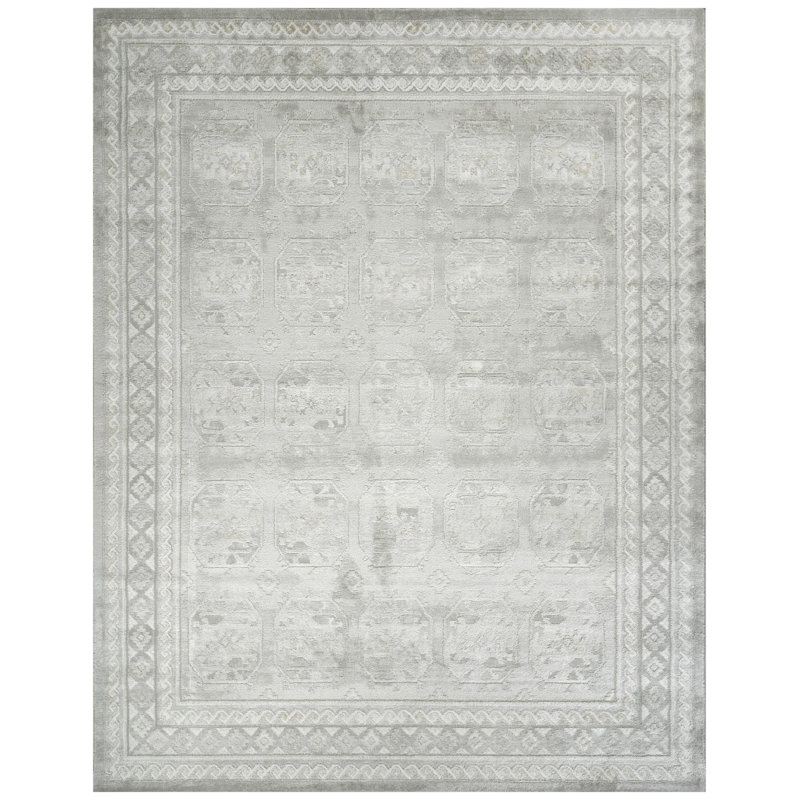 Lafever 7'10" x 9'10" Grey Vintage Indoor Rug, Rectangle 7'10" x 9'10"