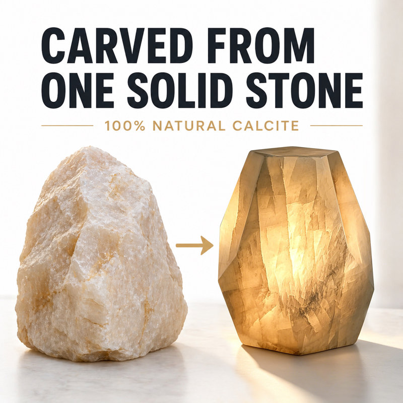 Artsolute Pentagon Calcite Accent Lamp