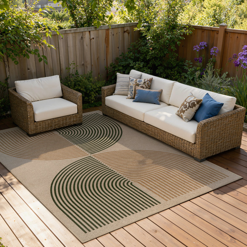 Tapis d'extérieur moderne en faux jute avec envers antidérapant, tapis de patio lavable pour terrasse, cour et intérieur