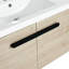 Armoire de salle de bain avec lavabo en céramique, porte, armoire de rangement pour salle de bain