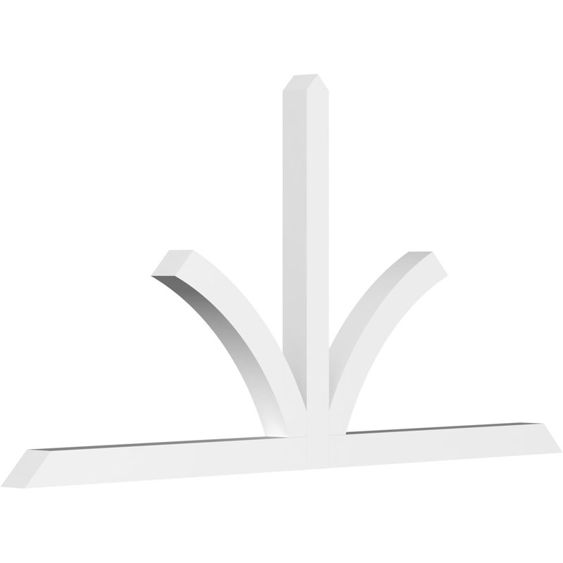 Support pour pignon en PVC de qualité architecturale Richland, H 48 po x l 96 po (pas: 12/12), P 4 po x F 4 po