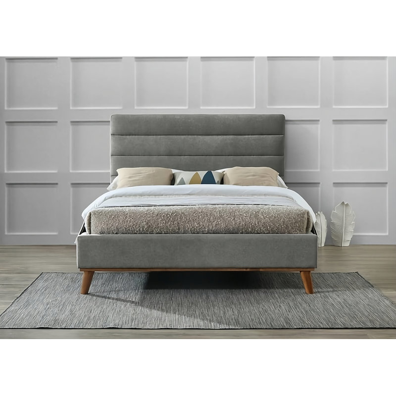 Grange Corner Upholstered Bed, Kingsize (5'), Light Grey