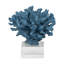 Davy expansif faux corail, verre transparent, polyrésine bleu riche 10 pouces