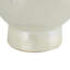 Cream Ceramic Floral 3D Decorative Vase with Iridescent Glaze, 9" x 9" x 17"