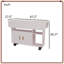 Table de cuisine pliante rectangulaire moderne avec roulettes et table à roulettes Modern