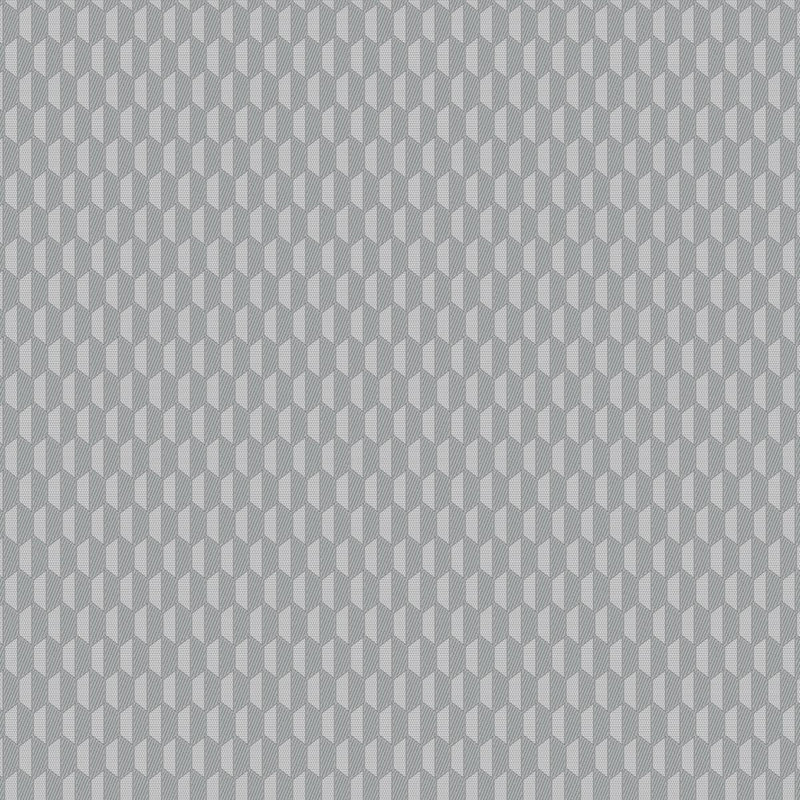 Papier peint texturé hexagonal élégant Honeycomb Grid, Gris