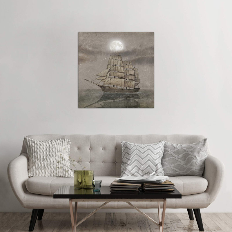 Night Journey 1 Piece Wrapped Canvas Wall Art, 93.98 cm H x 93.98 cm W x 3.175 cm D