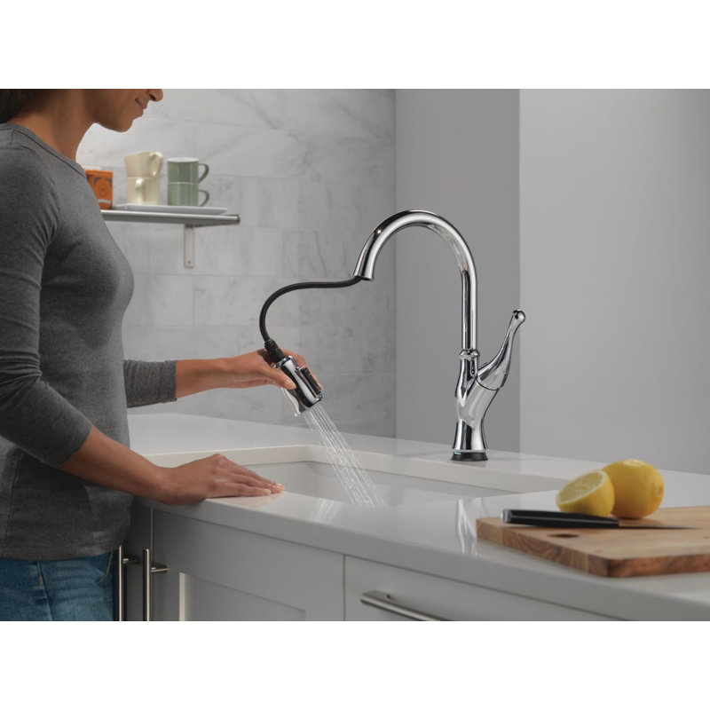 Ophelia Pull Down Sprayer Touch Kitchen Sink Faucet, Touch Control Kitchen Faucet, Chrome