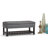 Cosmopolitan 44"W Vegan Leather Transitional Storage Ottoman Bench with Tufted Lift-Top and Open Shelf-1592803267