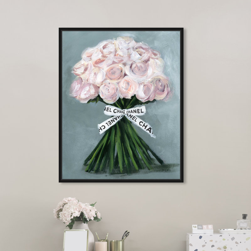 The Perfect Bouquet by Oliver Gal - Print on Canvas, Black Framed, 20" H x 17" W