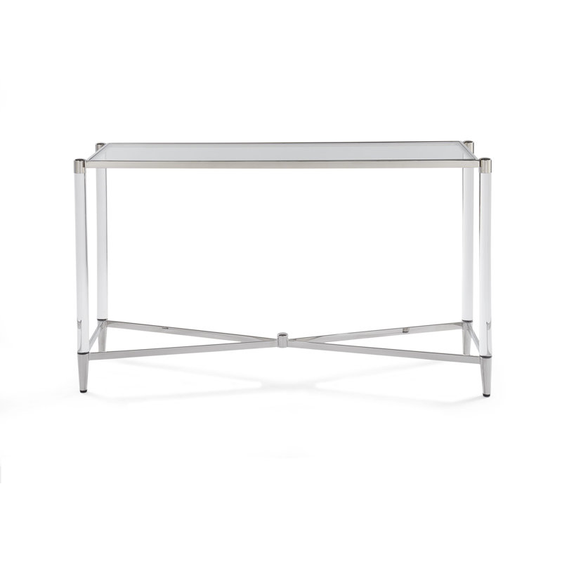 132.08cm Glass Top Console Table