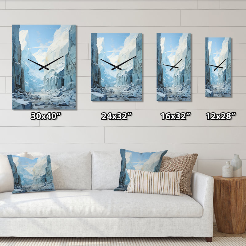 Horloge murale Darcee - Glacier, Grand