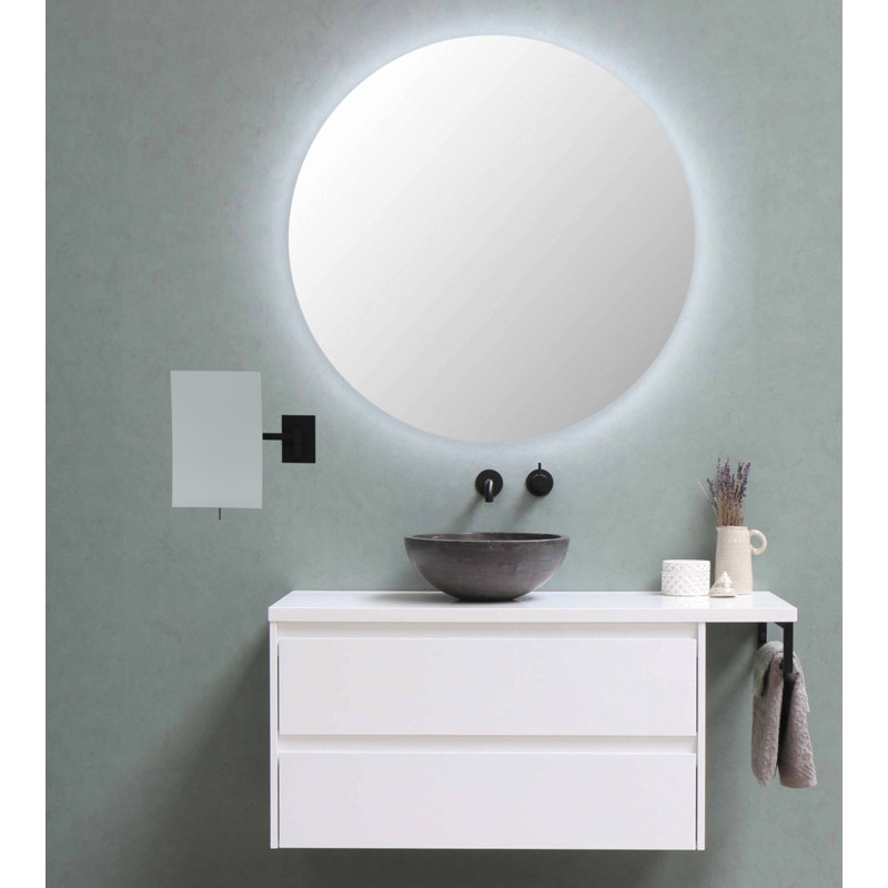 Pretrice Rectangle Mirror, Matte Black