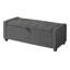 Banc de rangement avec commode l 48 po avec pieds, repose-pieds avec rangement, banc d'extrémité de lit avec charnières de sécurité, tissu d'aspect lin, gris-2106006502