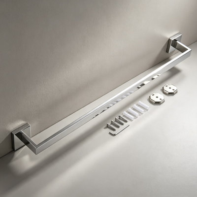 33.2-Inch Stainless Steel Towel Bar for Bathroom and Kitchen - Wall Mounted SUS304 Towel Rack with Polished Chrome Finish - Includes Mounting Hardware