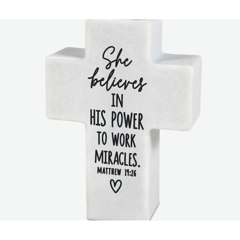 Mini Inspire Cross She Believes Miracle