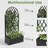 Jadine 35" W Metal Planter Box with Arched Trellis and Wheels-1581043073