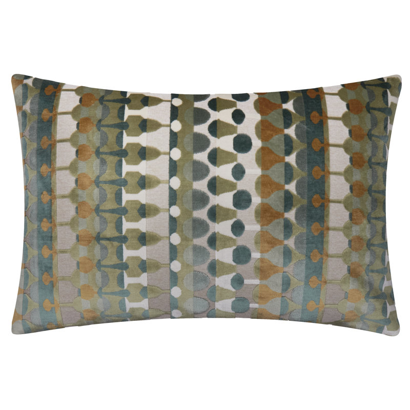 Metro Abstract Abstract Green Rectangular Cushion, Polyester