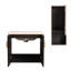Meuble-lavabo mural 24 po avec lavabo en céramique et armoire latérale, portes