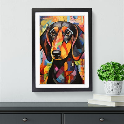 Dachshund Orphism Art - Framed Print