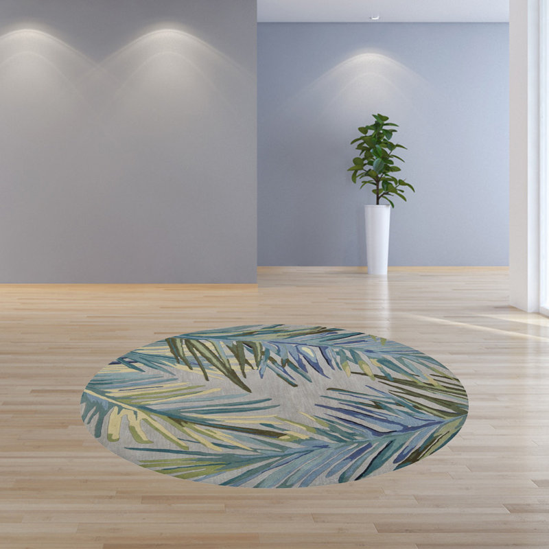 Tapis gris touffeté à la main 6 po