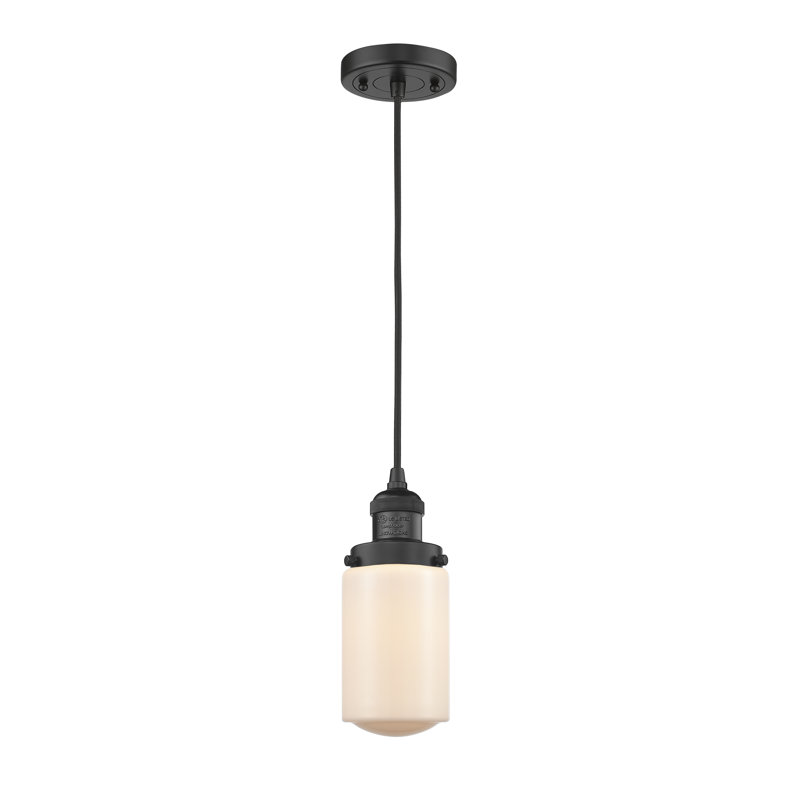 Luminaire suspendu 1 lumières scolaire single Saroyan, Blanc mat, Noir mat, Ampoule non incluse