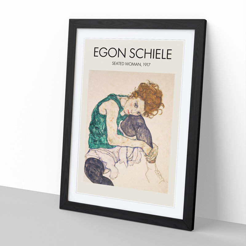 Seated Woman Vol.1 by Egon Schiele - Picture Frame Graphic Art, 65cm H x 48cm W x 2cm D