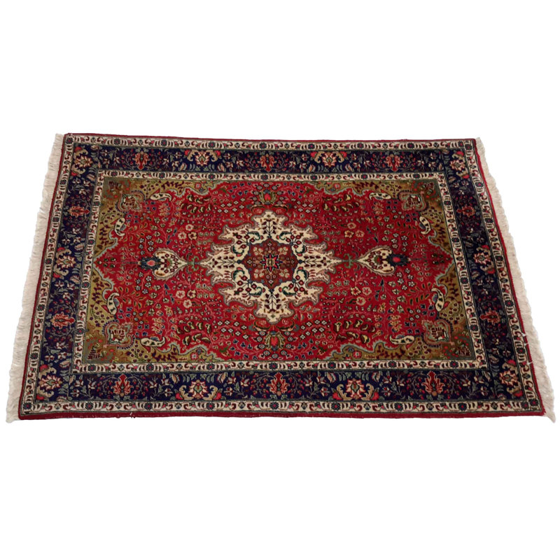 Pirley Oriental Area Rug in Red