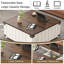 Table basse à plateau relevable Farmhouse avec rangement, table centrale avec station de charge et ports USB, table à thé