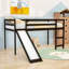 Lit mezzanine simple avec échelle, glissade et garde-corps-32311451