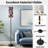  68.5" Standing Floor Lamp Seamless pale pink leopard Trendy Dimmable Metal Pole Lamp with Linen Lampshade LED Bulb Included