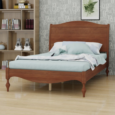Traditional Platform Bed with Arched Headboard