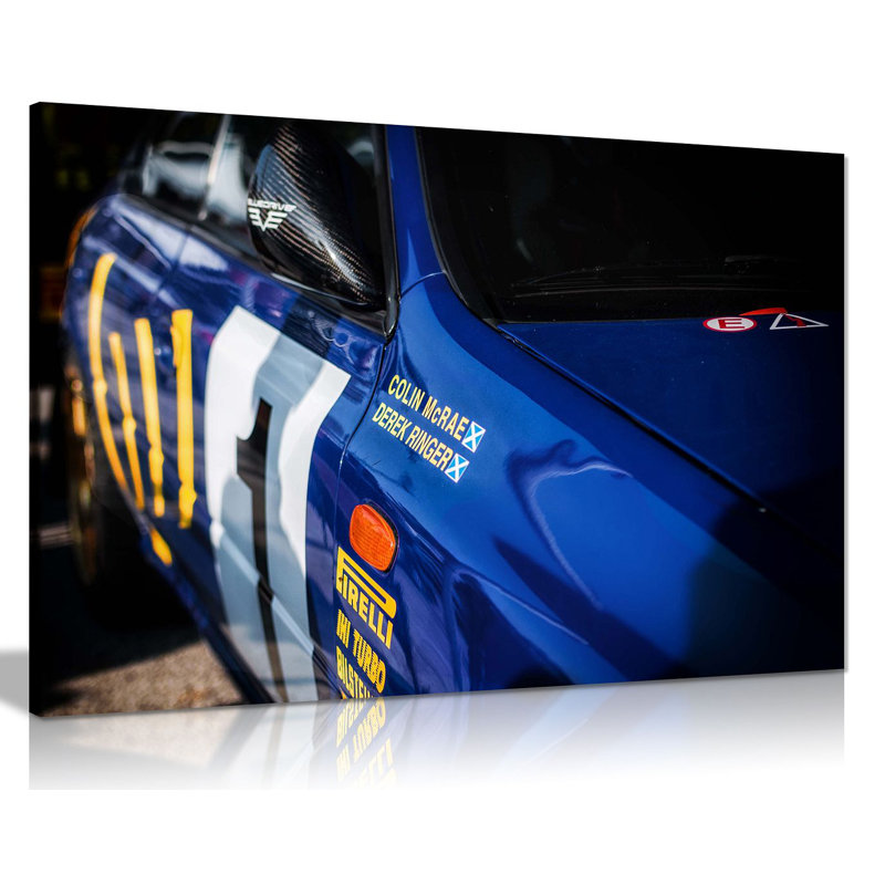 Subaru Impreza Wrc - Wrapped Canvas Print, 20cm H x 31cm W