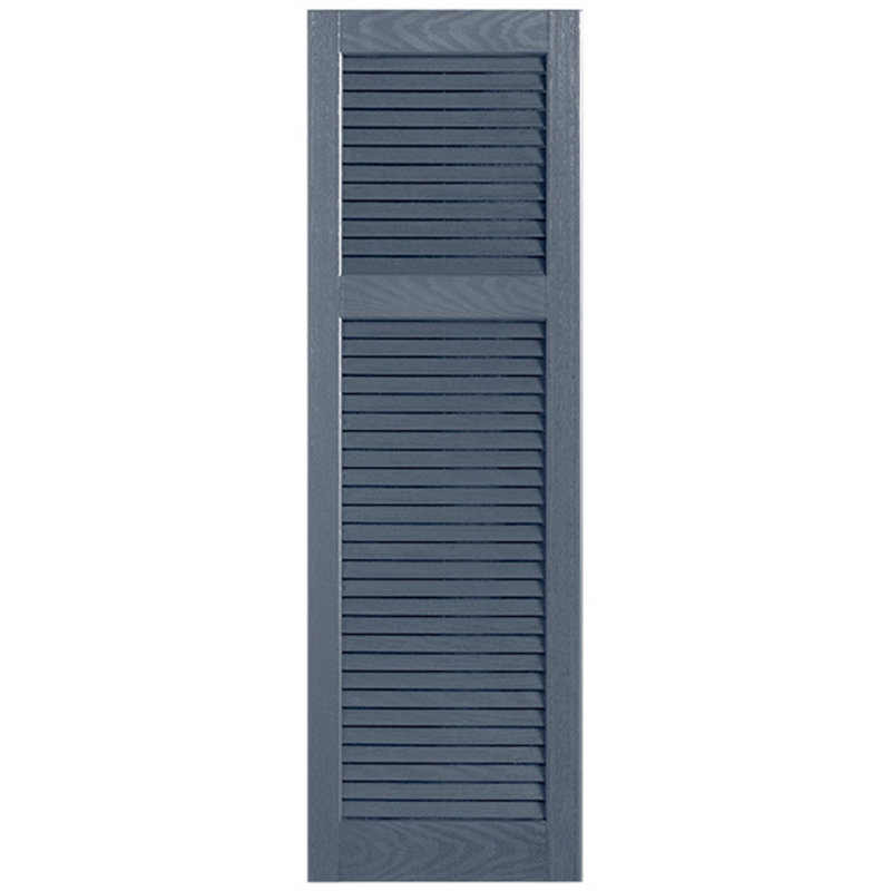 Paire de volets à persienne droite, 51 po, 12 po, Indigo