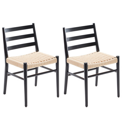 Paper Rope Metal Sidechair by Bay Isle Home