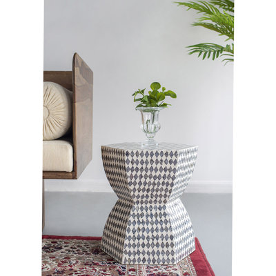 Hexagonal End Table, Accent Side Table