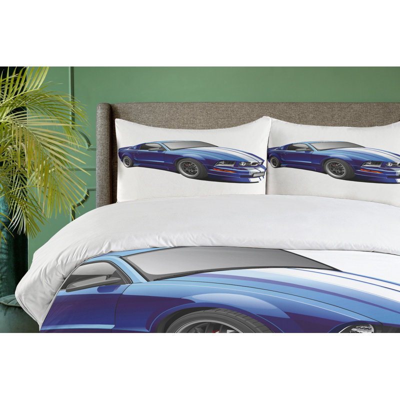 Teen Room Modern & Contemporary Polyester Duvet Cover, King Duvet Cover + 2 King Shams