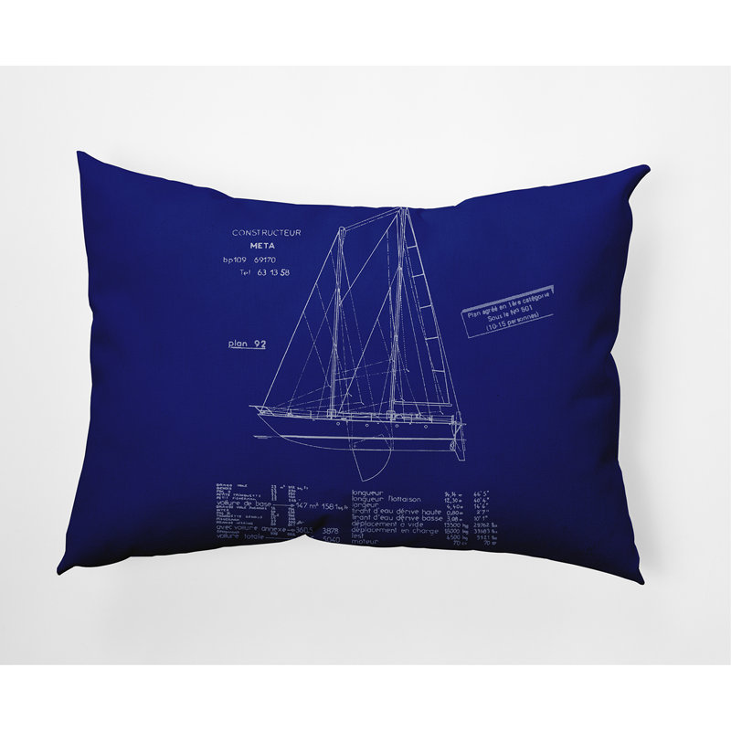 Sail Reversible Throw Pillow