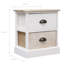 Almus 38cm W Solid Wood Bedside Table