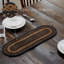 Chemin de table en jute noir et brun clair